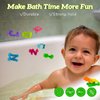 Suction Letters Bath Toys with Storage, 26 PCS Bath Toys for Kids Ages 4-8, Sensory, Window and Travel Toy, Montessori Gift for 3 4 5 6 7 Years Old Boys Girls (Letters)