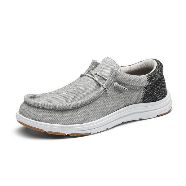 Bruno Marc Men's Arch Support Casual Slip-on Shoes Loafers for Men Non Slip Comfortable Boat Shoes, Grey, Size 11, SBLS2302M