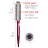PERFEHAIR Small Round Hair Brush for Blow Drying With Soft Nylon Bristles, 1.6 Inch, for Short or Medium Curly Hair-Red