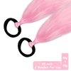 Kids Ponytail Extension With Hair Tie, Pink Ponytail Extension, Crazy Hair Day Colored Hair Extensions for Kids, Festival Hair Rave Hair Extensions 2 Packs 25 inch