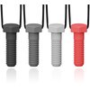 Chew Necklaces for Sensory Kids, 4 Pack Chewy Necklace Sensory Boys and Girls with Autism, ADHD, SPD, Biting, Silicone Teething Necklace Oral Chew Toys for Adults Reduce Chewing Anxiety Fidget