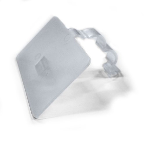 2.25" L x 1.25" H Plastic Cooler/Refrigerator UPC Label Holder Clip Organizer for Double Wire Fridge Shelf - 50 Pack