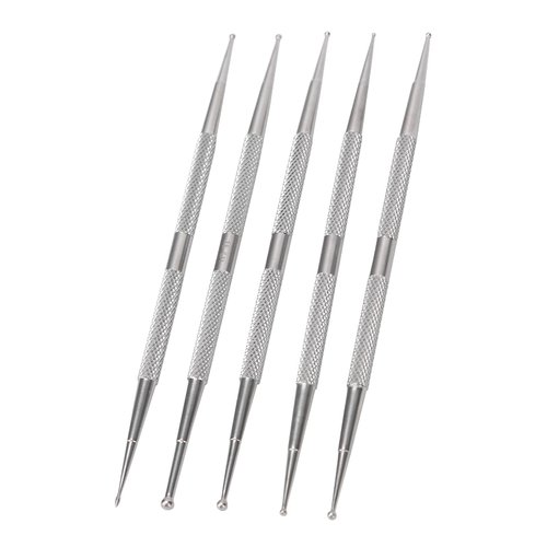 5pcs 2 Way Dotting Pen Tool Double Head Nail Art Dotting Pen Stainless Steel Nail Painting Pen DIY Decoration Dotting Pen