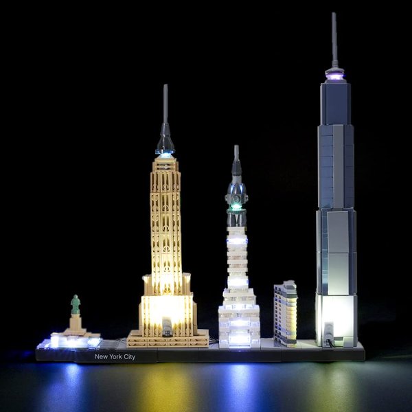 GEAMENT Upgraded Version Light Kit for New York City - Compatible with Lego Architecture 21028 Building Blocks Model (Model Set Not Included)