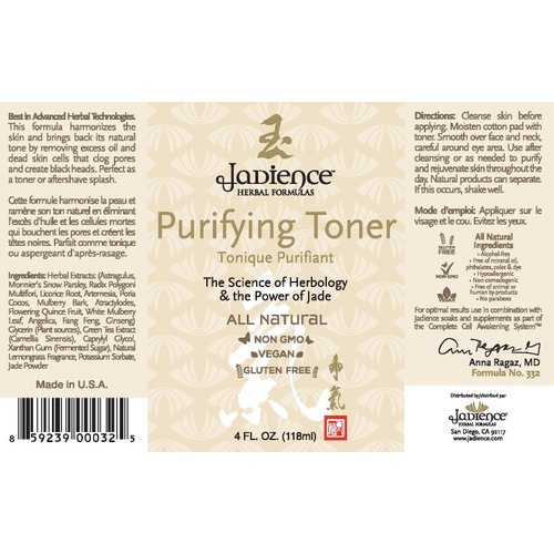 Jadience Face Toner - Korean Skin Care Made in USA: 4oz | Natural Herbal Formula | Anti Aging Wrinkle Reducing Pore Cleanser Minimizer | Purifying Acne Facial Wash & pH Balancer with Adaptogens