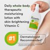 AmLactin Daily Vitamin C Lotion - 7.9 oz Body Lotion with 7% Lactic Acid - Skin-Brightening Exfoliator and Moisturizer for Dry Skin