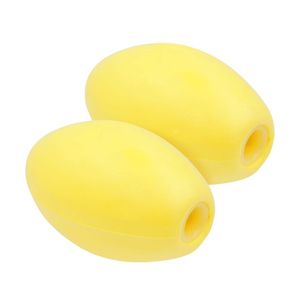 JEZERO Deep Water Fishing Floats: Great for Trail Markers, Dock Floats, Swim Buoy, Kayak Anchor Kit, Pool Buoy, Crabbing & Boats | Yellow, 6" x 3", 2-Pack