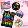 Kids Art Party Favors Gifts: 16 Pack Rainbow Scratch Art Notebook Paper Birthday Party Favor Toy Girls Boys Art Craft Kit Bulk Classroom Goodie Bags Gift Stocking Stuffers Halloween