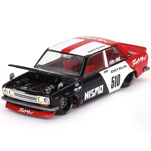 True Scale Miniatures Model Car Compatible with Nissan Datsun Street 510 Racing V1 Limited Edition 1/64 Diecast Model Car Kaido House KHMG102