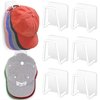 Hat Rack for Wall Hat Organizer (6-Pack), Metal Hat Racks for Baseball Caps, Adhesive Hat Hooks for Wall, No Drilling Hat Hangers for Closet Hat Holder Display, Sticky Hat Storage for Baseball Cap