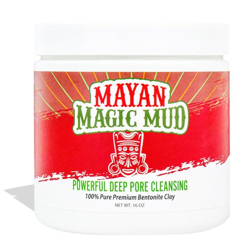 Mayan Magic Mud Powerful Deep Pore Cleansing Sodium Bentonite Clay - Natural Face Mask Peel For Men And Women - USA Made Full Facial Skin Care - Spa Level Beauty Products That Cleanse Skin - 16 Oz