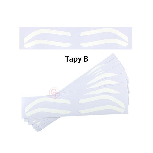 10pairs Type B Airbrush Eyebrow Stickers Eyebrow Auxiliary Sticker Disposable Microblading Eyebrow Stencil Shaping Sticker for Brow Shaping (White-Type B)