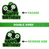 31 Piece Video Game Happy Birthday Cupcake Toppers Cake Toppers Video Gamer Party Decorations Supplies Picks Gaming Theme Birthday Party Banner Game Controller Backdrop for Kid Boys Gaming (Green)