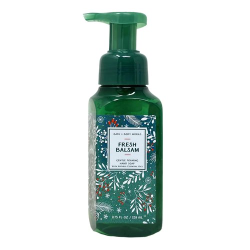 Bath & Body Works Fresh Balsam 2 Pack Gentle Foaming Hand Soap Bundle with a Natural Oats Sample Soap