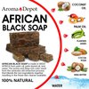Aroma Depot Lavender Raw African Black Soap 1 lb / 16 oz 100% Natural soap for Acne, Eczema, Psoriasis, Scar Removal Face And Body Wash. Handmade