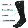 Physicians Approved Diabetic Socks Crew Unisex 3, 6 or 12-Pack (9-11, 6 Pairs Black)