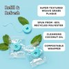 Cocofloss Woven Dental Floss, Refills Set, Dentist-Designed Oral Care, Mint, Waxed, Expanding, Vegan, Kid-Friendly String Floss with Coconut Oil, 3 Refill Spools (33 yd Each)