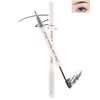 Eyebrow Pencil Tinted Brow Gel,2Pcs 2-in-1 Black Brow Glue & Microblading Liquid Eyebrow Eyeliner Pen, Fast Sculpt Fill in Brow,Longlasting Waterproof Eye Makeup Pen, Eyebrow Filler for Women Girl-01#