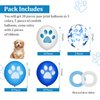 35 Pieces Paw Print Balloons Set 12 Inches Blue White Latex Confetti Balloons with 2 Pieces Ribbons for Birthday Wedding Baby Shower Celebration Graduation Party Balloons (Blue Series)