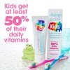 Vitaminpaste Kids Toothpaste with Daily Multivitamins B3, B5, B6, D, E, Xylitol, Calcium, Fluoride Free, Fresh Breath, Fights Tarter, Anti-Cavity, Safe to Swallow, 4.1oz, Bubble Gum Flavor