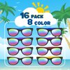 Cocurb 16 Pack Kids Sunglasses Party Favors,Kids Sunglasses Bulk,Neon Kids Sunglasses with UV 400 Protection,Present for Boys and Girls - Birthday, Beach, Pool Party Supplies