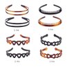 Suoirblss 8PCS Plastic Tooth Hair Comb Headband Hard Headbands Ribbon Hairband Women Men Hair Accessory (style01)