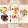 iLAND Miniature Dollhouse Accessories of Dollhouse Kitchen, Miniature Food (Lover Breakfast 16pcs A)