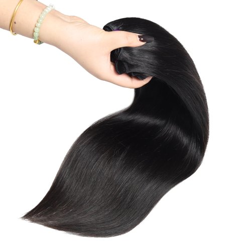 Raw Straight Human Hair Bundles 16A Raw Hair Bundles Human Hair 24 Inch 100% Tangle-Free Cambodian Raw Remy Hair Bundles Human Hair Raw Straight Bundles Human Hair Extensions