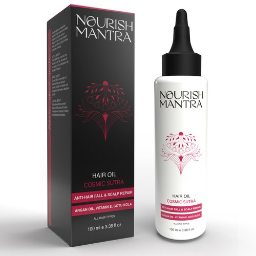 NOURISH MANTRA Cosmic Sutra Vitamin E Hair Oil | With Argan Oil &amp; Gotu Kola | Hair Growth Oil | N...