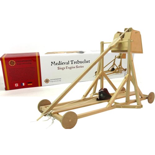 PATHFINDERS Trebuchet kit Building Toys Medieval Weapons Wooden Craft kit Science kit stem Toy Catapult Model kit Birthday Gift for Boys 3D Puzzle for Adults Learning Education Toy Engineering kit