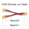 Short XT60 Parallel Battery Connector Cable,14AWG XT60 Male to Female Y Splitter Adapter Cable,10cm/3.93inch for RC Multicopter Quadcopter