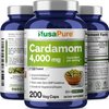 NusaPure Cardamom 4:1 Extract, 1000 mg Equivalent to 4,000mg 200 Vegetarian Capsules (Non-GMO, Vegan)