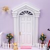 Tnfeeon Dollhouse Door, Dollhouse Furniture Wooden Dollhouse Door, for Dollhouse Decoration Bedroom Kitchen for Front Door