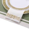 FOCUSLINE 100 Linen Feel Disposable Bathroom Napkins, Guest Towels Disposable Bathroom Soft, Absorbent Napkins Paper, Disposable Hand Towels for Bathroom, Parties, Weddings, Dinners, Gold, 12" x 17"