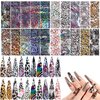 20 Sheets Leopard Nail Stickers，Starry Sky Animal Skin Design Nail Art Decoration Glue Transfer Nail Foils for Women Fingernails and Toenails Acrylic Decorations Manicure Tips Wraps Charms