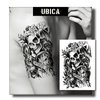 UBICA Temporary Tattoos Adult, 2 Sheets Fake Tattoos, Realistic And Long-Lasting Non-Reflective, Waterproof For 1-2 Weeks, skull Tattoos 4.7x6.8in