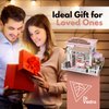 Di Vedra - DIY Dollhouse kit for Adults– Dollhouse Miniature kit – DIY Miniature Dollhouse Kits for Adults – Fun DIY Project House Kit in A Box, Accessories with Glue, Tools, Manual Included