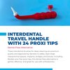 Tess Oral Health Interdental Travel Handle with 24 Proxi Tips - for Implants, Bridges and Orthodontics - Your Portable Dental Floss Alternative