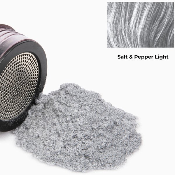 Caboki Hair Concealer (All-Natural Hair Building Fibers) Travel Size. Salt & Pepper - Light