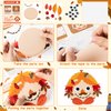WATINC Fall Leave Scarecrow Sticker Art Craft - Autumn Scarecrows Head DIY Craft Kit, Maple Leaves Pumpkins Thanksgiving Party Preschool Classroom Activity Favors Supplies for Kids Teens (12Pcs)