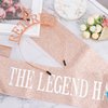 SuPoo Rose Gold Retirement Sash for Women Rhinestone Retired Crown Headband Tiara Retirement Gifts The Legend Has Retired Sash Crown Elegant Retirement Party Decorations Retired Decor