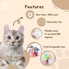 Happy Pets Shop Cat Toy Feather Wand Suction Cup - Interactive cat Toy - Automatic cat Toy - Interactive cat Toys for Indoor Cats - Cat Feather Toy Automatic - Interactive Bird Simulation Cat Toy