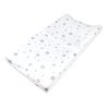 TL Care Printed 100% Cotton Knit Fitted Contoured Changing Table Pad Cover - Compatible with Mika Micky Bassinet, Super Stars, for Boys and Girls