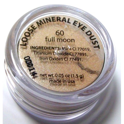 Pure Ziva Full Moon Nude Beige Gold Shimmer Glam Single Loose Powder Eyeshadow; Vegan, Talc & Paraben Free