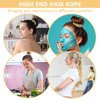 AOZUO 4Pcs Gold Hair Ties Bracelet, Metal Elastic Hair Bands Ponytail Holder Rip Tie Hair Accessories Elastic Rubber Hairband Hair Cuffs for Thick Thin Curly Hair Trendy Gold Bead Jewelry Gift(Gold)