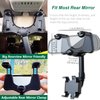 PKYAA Rearview Mirror Phone Holder for Car, 360° Rotating Rear View Mount with Adjustable Arm Length, Multifunctional and GPS Universal Car All Smartphones
