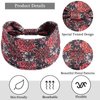 SAWINDA Boho Headbands for Women Elastic Non-Slip Floral Pattern Head Band Wide Twisted Knot Hair Bands Sweats Bandanas Workout Yoga Sports Hair Wraps Accessories for Girls (Pack of 4)
