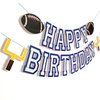Football Happy Birthday Banner, Football Theme String Flags, Football Party Decorations, Happy Birthday Bunting Sign for Sport Theme Decoration