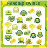24 Pcs Pickleball Hanging Decorations Pickleball Hanging Swirls Ceiling Swirls Pickleball Birthday Party Supplies for Pickleball Party Decorations Sports Decorations