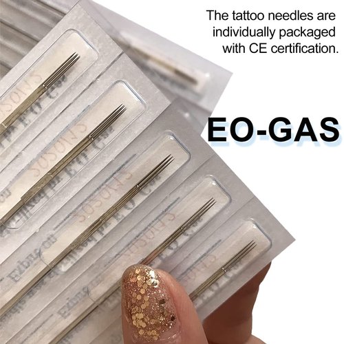 TONBAO 50pcs 3RL, 5RL, 7RL, 9RL, 3RS, 5RS, 7RS, 9RS, 5M1, 7M1#12 Stick and Poke Needles